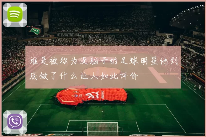谁是被称为没脑子的足球明星他到底做了什么让人如此评价